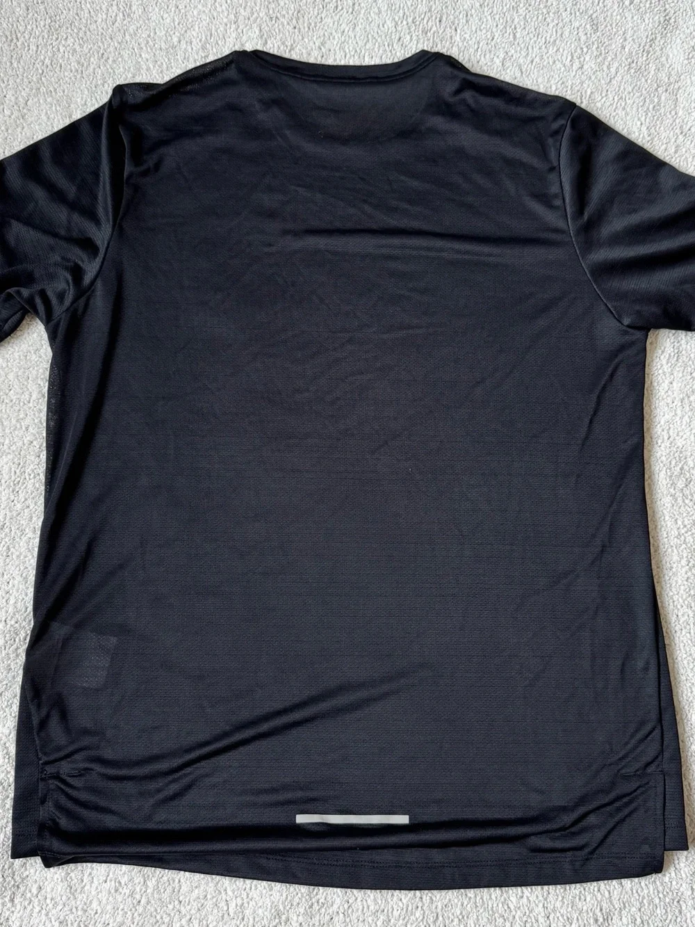 Nike Running Dri-Fit Shirt Men Medium Black Short Sleeve Activewear Gym Workout